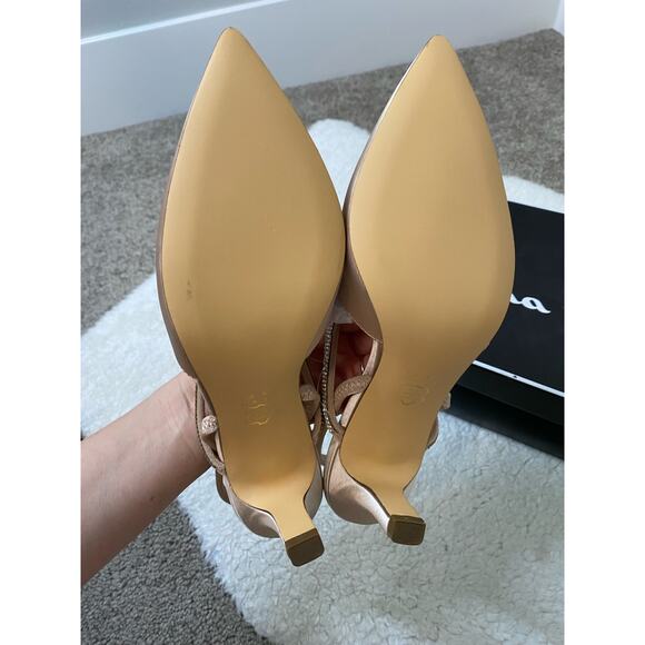 New Nina Billie Pearl Rose Sling Back Kitten Heel with Rinestones Size 6.5 - Picture 5 of 5